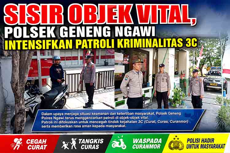 Patroli Polsek Geneng di Objek Vital