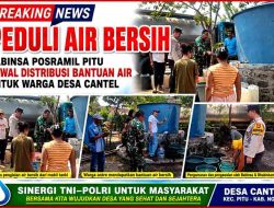 Peduli Air Bersih, Babinsa Posramil Pitu Kawal Distribusi Bantuan Air untuk Warga Desa Cantel