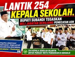 Bupati Subandi Resmikan Mutasi 254 Kepsek Sidoarjo: Jabatan Itu Amanah, Bukan Tempat Cari Nyaman