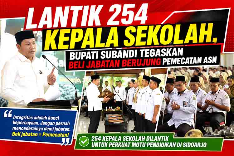 Pelantikan 254 Kepala Sekolah Sidoarjo
