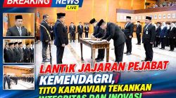 Segarkan Birokrasi, Mendagri Tito Karnavian Lantik Pejabat Baru Kemendagri