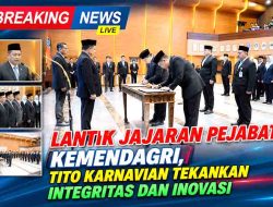 Segarkan Birokrasi, Mendagri Tito Karnavian Lantik Pejabat Baru Kemendagri