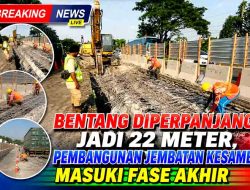 Target ‘Open Traffic’ 17 Agustus, Jembatan Kesambi Pantura Lamongan Siap Dilalui Arah Surabaya