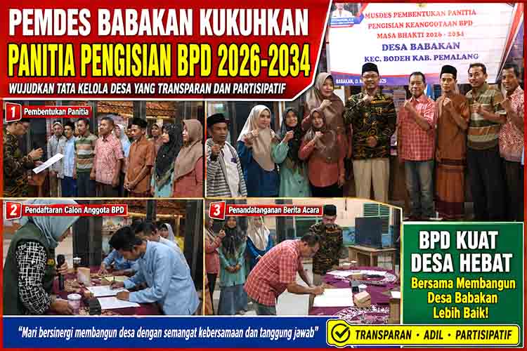 Pemdes Babakan Kukuhkan Panitia Pengisian BPD 2026