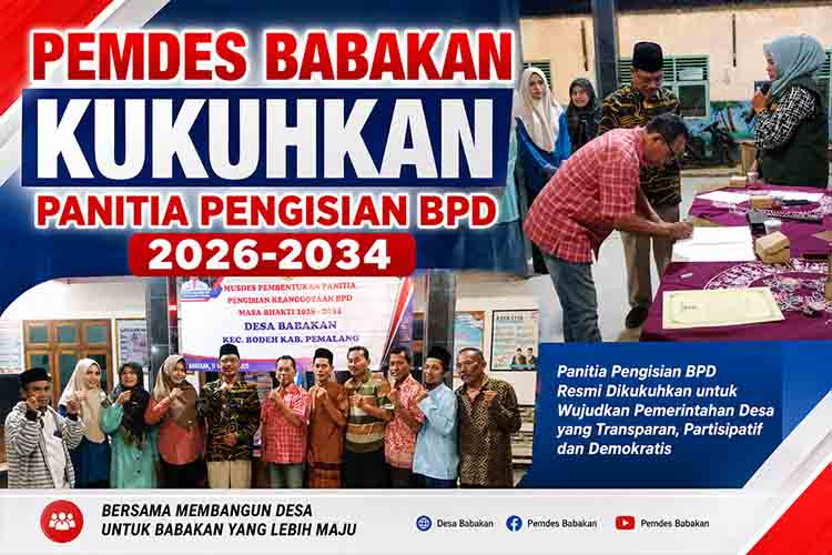 Pemdes Babakan Kukuhkan Panitia Pengisian BPD 2026