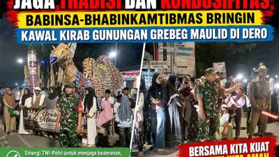 Pengawalan Kirab Gunungan Grebeg Maulid