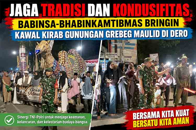 Pengawalan Kirab Gunungan Grebeg Maulid