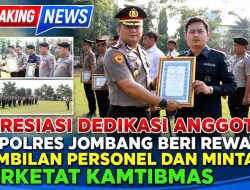Menjelang Muktamar NU ke-35, Kapolres Jombang Ganjar Personel Berprestasi dan Tegaskan Konsistensi Zero Miras