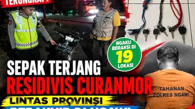 Pengungkapan Residivis Curanmor Lintas Provinsi