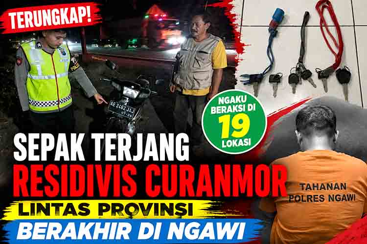 Pengungkapan Residivis Curanmor Lintas Provinsi