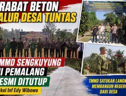 Rabat Beton Jalur Desa Tuntas, TMMD Sengkuyung III Pemalang Resmi Ditutup Letkol Inf Edy Wibowo