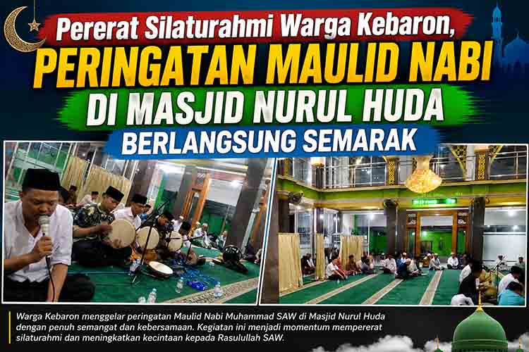 Pererat Silaturahmi Warga Kebaron, Peringatan Maulid Nabi di Masjid Nurul Huda Berlangsung Semarak