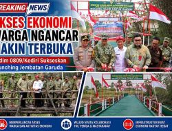Kodim 0809/Kediri Ikuti Launching Nasional 3.365 Jembatan Garuda dan 3.000 Titik Air Bersih