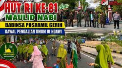 Peringati HUT RI ke-81 dan Maulid Nabi, Babinsa Posramil Gerih Kawal Pengajian Umum di Ngawi