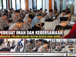 Sentuhan Binrohtal Polres Ngawi: Rutin Dzikir Pagi-Sore demi Layanan Masyarakat yang Humanis