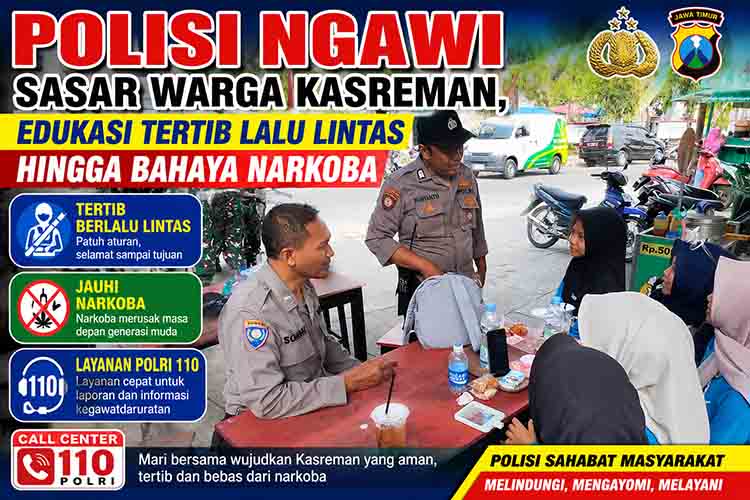Polisi Ngawi Edukasi Warga Kasreman