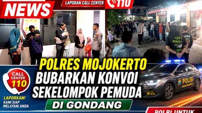 Polres Mojokerto Konvoi Dibubarkan