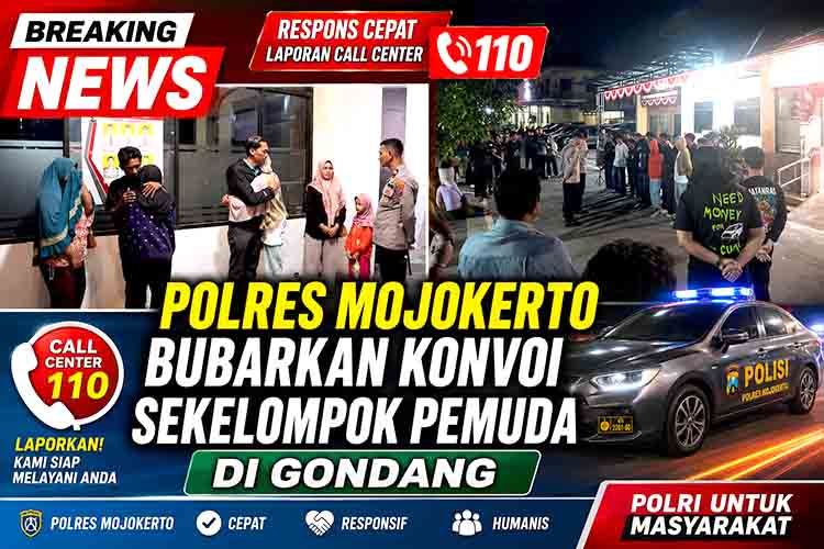 Polres Mojokerto Konvoi Dibubarkan