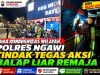Sikat Balap Liar dan Knalpot Brong, Satlantas Polres Ngawi Amankan Belasan Motor