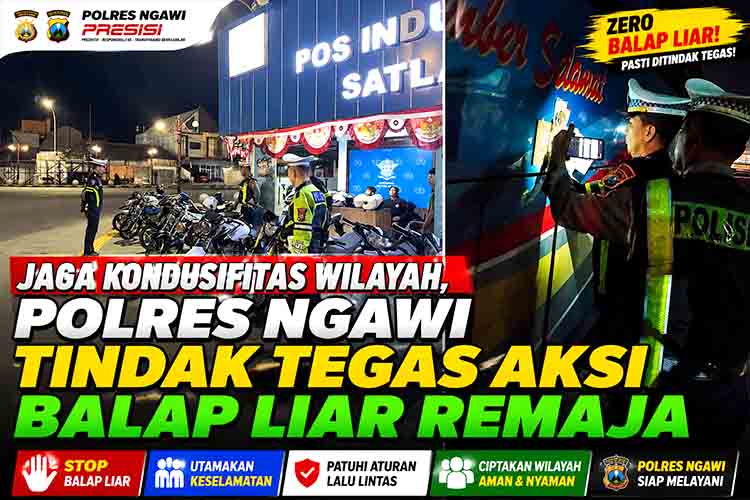 Polres Ngawi Tindak Tegas Balap Liar
