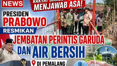 Prabowo Resmikan Jembatan Pemalang
