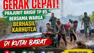 Prajurit TNI Tumpas Karhutla