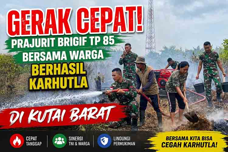 Prajurit TNI Tumpas Karhutla