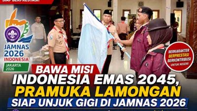 Fokus Swasembada Pangan, Wabup Lamongan Lepas 38 Kontingen Pramuka ke Jamnas Cibubur