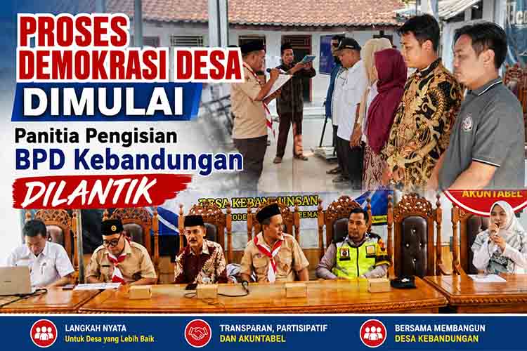 Proses Demokrasi Desa Dimulai, Panitia Pengisian BPD Kebandungan Dilantik