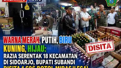 Berkedok Toko Vape, Gudang Miras Ilegal di Graha Kota Sidoarjo Digerebek Tim Gabungan