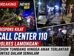Respons Kilat Call Center 110 Polres Lamongan: Pohon Tumbang Hingga Anak Terlantar Tuntas dalam Semalam