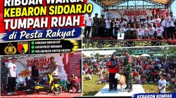 Ribuan Warga Kebaron Sidoarjo Tumpah Ruah di Pesta Rakyat, Sinergi TNI Polri Pastikan Aman