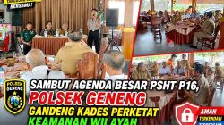 Sambut Agenda Besar PSHT P16, Polsek Geneng Gandeng Kades Perketat Keamanan Wilayah