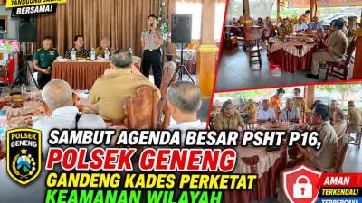 Sambut Agenda Besar PSHT P16, Polsek Geneng Gandeng Kades Perketat Keamanan Wilayah