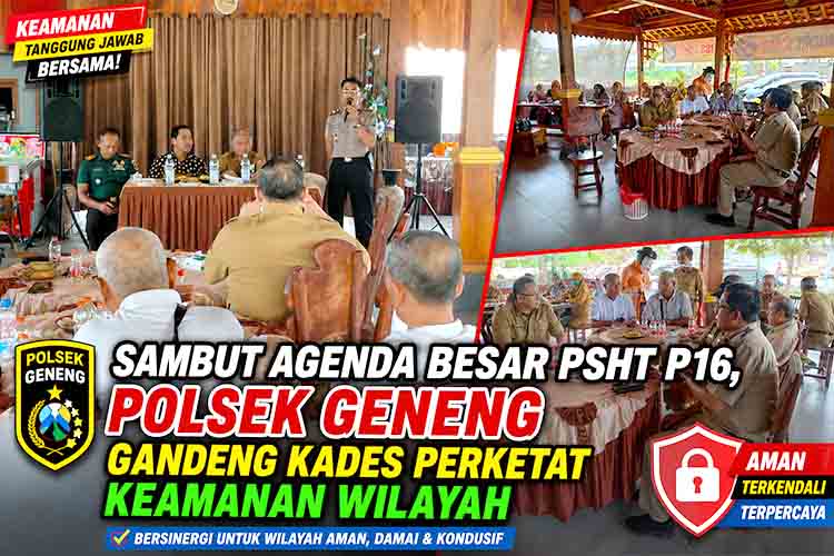 Sambut Agenda Besar PSHT P16, Polsek Geneng Gandeng Kades Perketat Keamanan Wilayah
