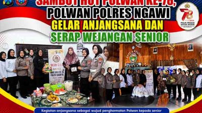 Sambut HUT Polwan ke 78, Polwan Polres Ngawi Gelar Anjangsana dan Serap Wejangan Senior