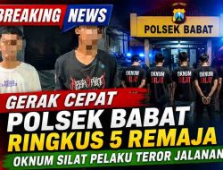 Gerak Cepat Polsek Babat Ringkus 5 Remaja Oknum Silat Pelaku Teror Jalanan
