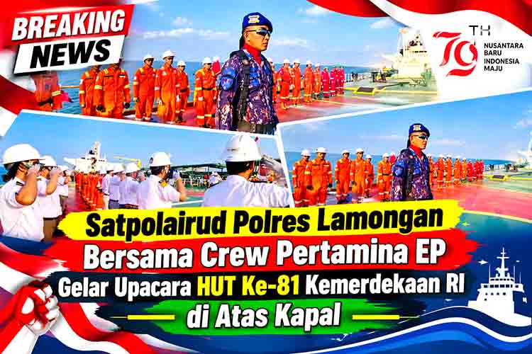 Satpolairud Polres Lamongan Bersama Crew Pertamina EP Gelar Upacara
