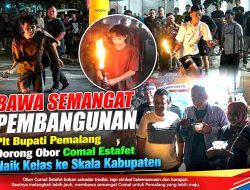 Bawa Semangat Pembangunan, Plt Bupati Pemalang Dorong Obor Comal Estafet Naik Kelas ke Skala Kabupaten