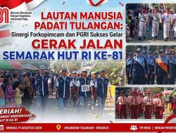 Lautan Manusia Padati Tulangan: Sinergi Forkopimcam dan PGRI Sukses Gelar Gerak Jalan Semarak HUT RI ke-81