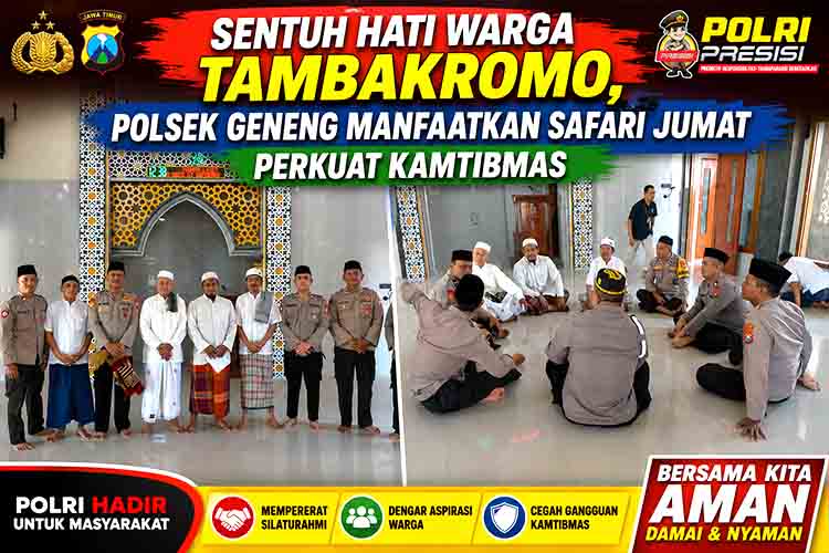 Sentuh Hati Warga Tambakromo, Polsek Geneng Manfaatkan Safari Jumat Perkuat Kamtibmas