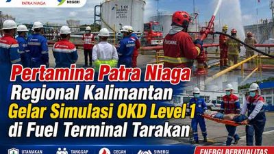 Simulasi Keselamatan Pertamina di Tarakan