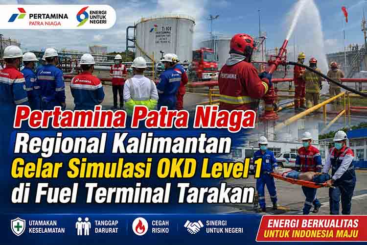 Simulasi Keselamatan Pertamina di Tarakan