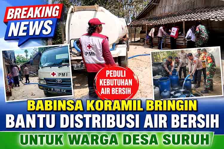 Tanggap Krisis Air Bersih, TNI dan PMI Ngawi Pasok 5.000 Liter Air ke Desa Suruh