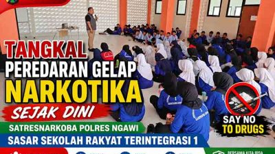 Tangkal Peredaran Gelap Narkotika Sejak Dini, Satresnarkoba Polres Ngawi Sasar Sekolah Rakyat Terintegrasi