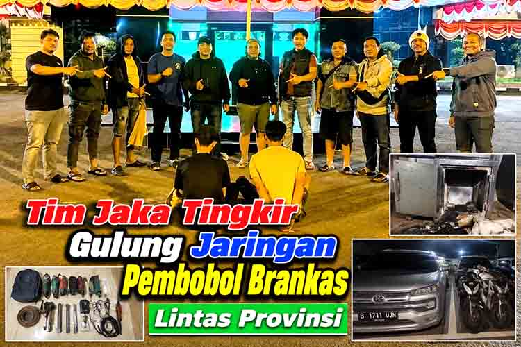 Tim Jaka Tingkir Gulung Jaringan Pembobol Brankas Lintas Provinsi