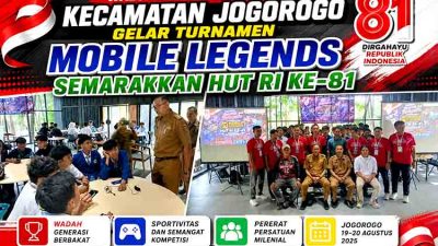 Wadahi Bakat Milenial, Kecamatan Jogorogo Gelar Turnamen Mobile Legends Semarakkan HUT RI ke-81