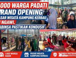 1.000 Warga Padati Grand Opening Pasar Wisata Kampung Kerbau di Ngawi, Babinsa Pastikan Kondusif