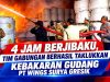 4 Jam Berjibaku, Tim Gabungan Berhasil Taklukkan Kebakaran Gudang PT Wings Surya Gresik