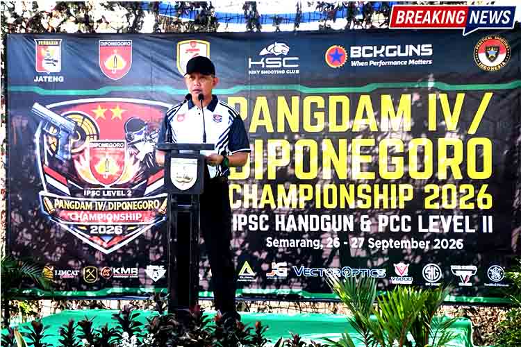 Ajang Bergengsi di Semarang, Pangdam IV Diponegoro Resmi Buka Kejuaraan Menembak IPSC Level II
